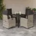 Set mobilier de grădină cu perne, 5 piese gri deschis poliratan GartenMobel Dekor