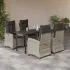 Set mobilier de grădină cu perne, 5 piese gri deschis poliratan GartenMobel Dekor