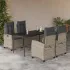 Set mobilier de grădină cu perne, 5 piese gri deschis poliratan GartenMobel Dekor