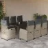 Set mobilier de grădină cu perne, 5 piese gri deschis poliratan GartenMobel Dekor