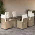 Set mobilier pentru grădină, 7 piese, cu perne, bej, poliratan GartenMobel Dekor