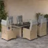 Set mobilier pentru grădină, 7 piese, cu perne, bej, poliratan GartenMobel Dekor