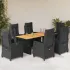 Set mobilier grădină cu perne, 9 piese, gri, poliratan GartenMobel Dekor