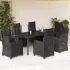 Set mobilier de grădină cu perne, 5 piese, negru, poliratan GartenMobel Dekor