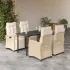 Set mobilier de grădină cu perne, 5 piese, bej, poliratan GartenMobel Dekor
