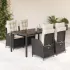 Set mobilier de grădină cu perne, 9 piese, negru, poliratan GartenMobel Dekor