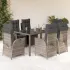 Set mobilier grădină cu perne, 9 piese, gri, poliratan GartenMobel Dekor