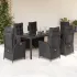 Set mobilier de grădină cu perne, 3 piese, negru, poliratan GartenMobel Dekor