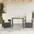 Set mobilier de grădină cu perne, 5 piese, negru, poliratan GartenMobel Dekor