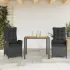 Set mobilier de grădină cu perne, 5 piese, negru, poliratan GartenMobel Dekor