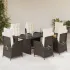 Set mobilier de grădină cu perne, 9 piese, negru, poliratan GartenMobel Dekor