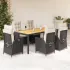 Set mobilier de grădină cu perne, 5 piese, negru, poliratan GartenMobel Dekor