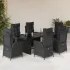 Set mobilier de grădină cu perne, 9 piese, negru, poliratan GartenMobel Dekor