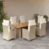 Set mobilier de grădină cu perne, 9 piese, negru, poliratan GartenMobel Dekor