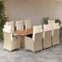 Set mobilier de grădină cu perne, 9 piese, negru, poliratan GartenMobel Dekor