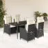 Set mobilier de grădină cu perne, 7 piese, negru, poliratan GartenMobel Dekor