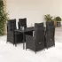 Set mobilier de grădină cu perne, 5 piese, negru, poliratan GartenMobel Dekor