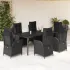 Set mobilier de grădină cu perne, 5 piese, negru, poliratan GartenMobel Dekor