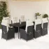 Set mobilier de grădină cu perne, 5 piese, negru, poliratan GartenMobel Dekor