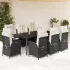 Set mobilier de grădină cu perne, 7 piese, negru, poliratan GartenMobel Dekor