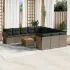 Set canapele de grădină, 12 piese, cu perne, negru, poliratan GartenMobel Dekor