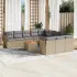 Set canapele de grădină, 12 piese, cu perne, negru, poliratan GartenMobel Dekor