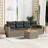Set mobilier de grădină cu perne, 5 piese, negru, poliratan GartenMobel Dekor