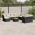 Set canapele de grădină cu perne, 12 piese, bej, poliratan GartenMobel Dekor