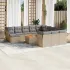 Set mobilier de grădină cu perne, 13 piese, negru, poliratan GartenMobel Dekor