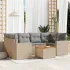 Set canapele de grădină, 7 piese, cu perne, bej, poliratan GartenMobel Dekor