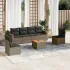 Set canapele de grădină, 7 piese, cu perne, gri, poliratan GartenMobel Dekor