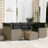 Set canapele de grădină, 7 piese, cu perne, bej, poliratan GartenMobel Dekor