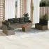 Set canapele de grădină, 9 piese, cu perne, gri, poliratan GartenMobel Dekor