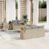 Set canapele de grădină cu perne, 6 piese, bej, poliratan GartenMobel Dekor