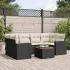 Set canapele de grădină, 7 piese, cu perne, bej, poliratan GartenMobel Dekor