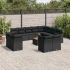 Set mobilier de grădină cu perne, 13 piese, negru, poliratan GartenMobel Dekor