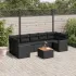 Set mobilier de grădină cu perne, 8 piese, negru, poliratan GartenMobel Dekor