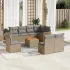 Set mobilier de grădină cu perne, 9 piese, negru, poliratan GartenMobel Dekor