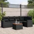 Set mobilier grădină cu perne, 6 piese, gri, poliratan GartenMobel Dekor