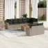 Set canapele de grădină, 9 piese, cu perne, bej, poliratan GartenMobel Dekor