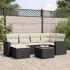 Set canapele de grădină, 7 piese, cu perne, gri, poliratan GartenMobel Dekor