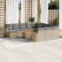 Set mobilier de grădină cu perne, 13 piese, negru, poliratan GartenMobel Dekor