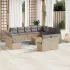Set mobilier de grădină cu perne, 13 piese, negru, poliratan GartenMobel Dekor