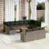 Set mobilier de grădină cu perne, 14 piese, gri, poliratan GartenMobel Dekor