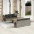 Set canapele de grădină cu perne, 7 piese, negru, poliratan GartenMobel Dekor