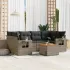 Set canapele de grădină, 7 piese, cu perne, bej, poliratan GartenMobel Dekor