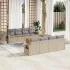 Set canapele de grădină, 9 piese, cu perne, bej, poliratan GartenMobel Dekor