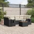 Set canapele de grădină, 7 piese, cu perne, bej, poliratan GartenMobel Dekor