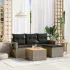 Set mobilier de grădină cu perne, 5 piese, negru, poliratan GartenMobel Dekor