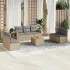 Set canapele de grădină, 8 piese, cu perne, bej, poliratan GartenMobel Dekor